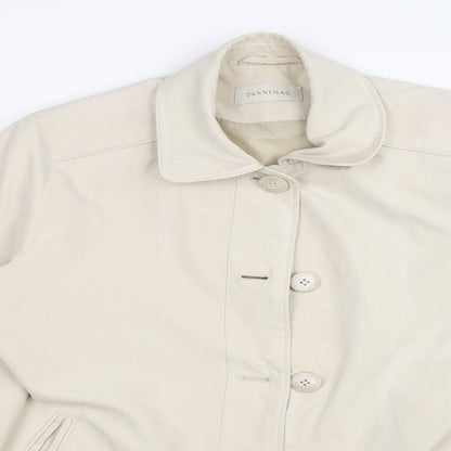 Womens UK Size M DANNIMAC Beige Overcoat