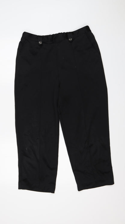 Womens UK Size 14 BM Regular Fit  Black Trousers