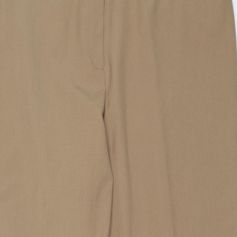 Womens UK Size 22 MARISOTA Regular Fit Carrot Brown Trousers