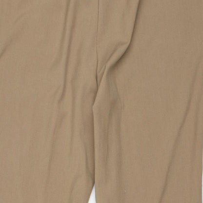 Womens UK Size 22 MARISOTA Regular Fit Carrot Brown Trousers