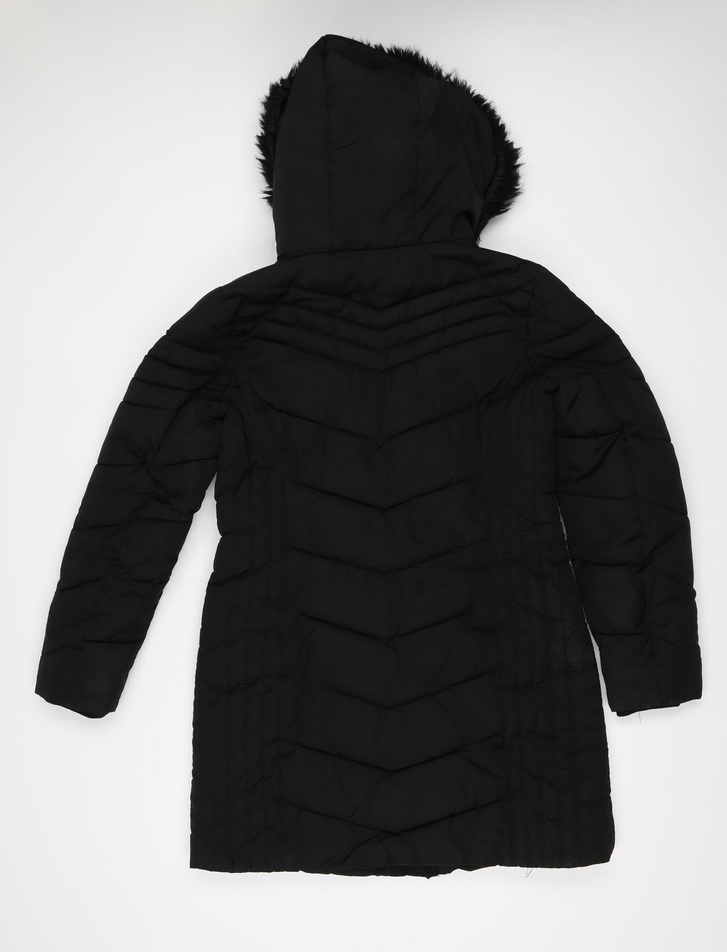 George Womens Black   Overcoat Coat Size 12