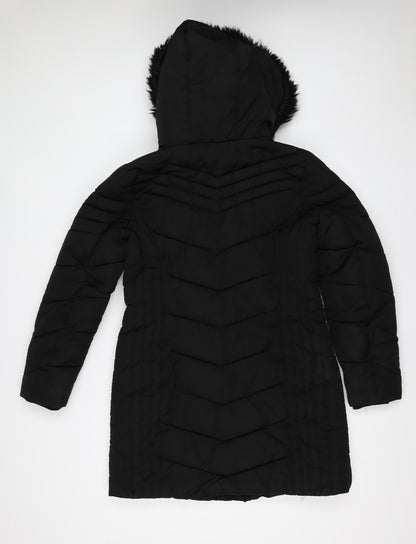 George Womens Black   Overcoat Coat Size 12
