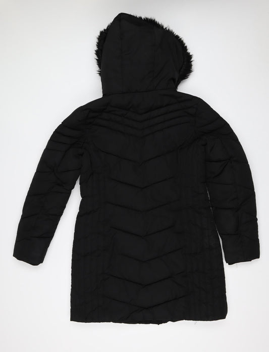 George Womens Black   Overcoat Coat Size 12