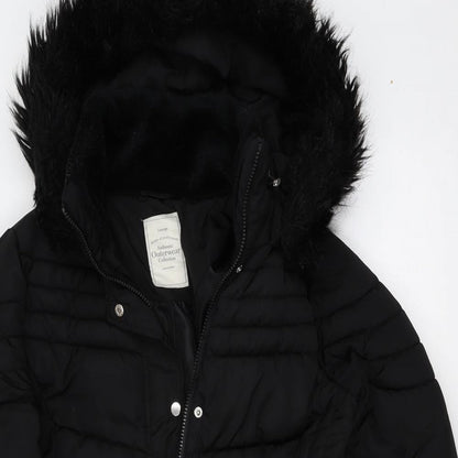 George Womens Black   Overcoat Coat Size 12