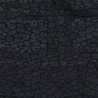 TU Girls Black Animal Print  Straight & Pencil Skirt Size 9 Years