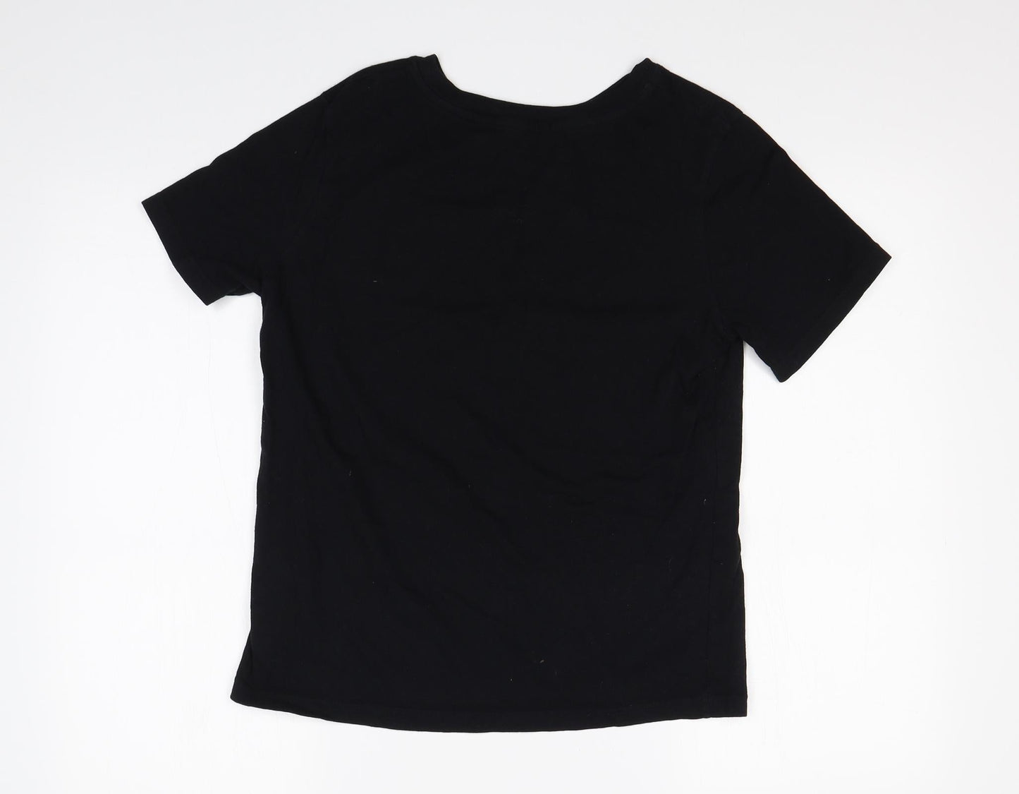 Womens UK Size S PULL & BEAR Black Basic T-Shirt
