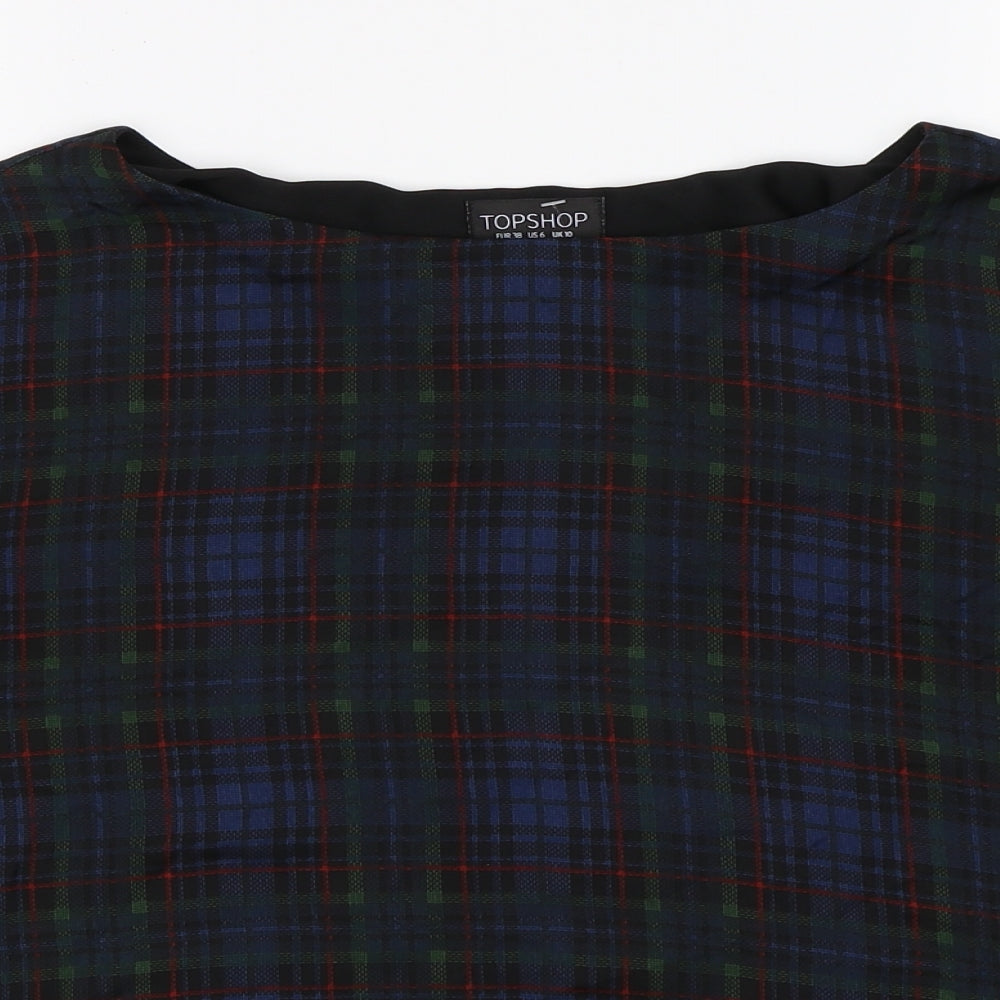 Womens UK Size 10 Topshop Multicoloured Basic T-Shirt