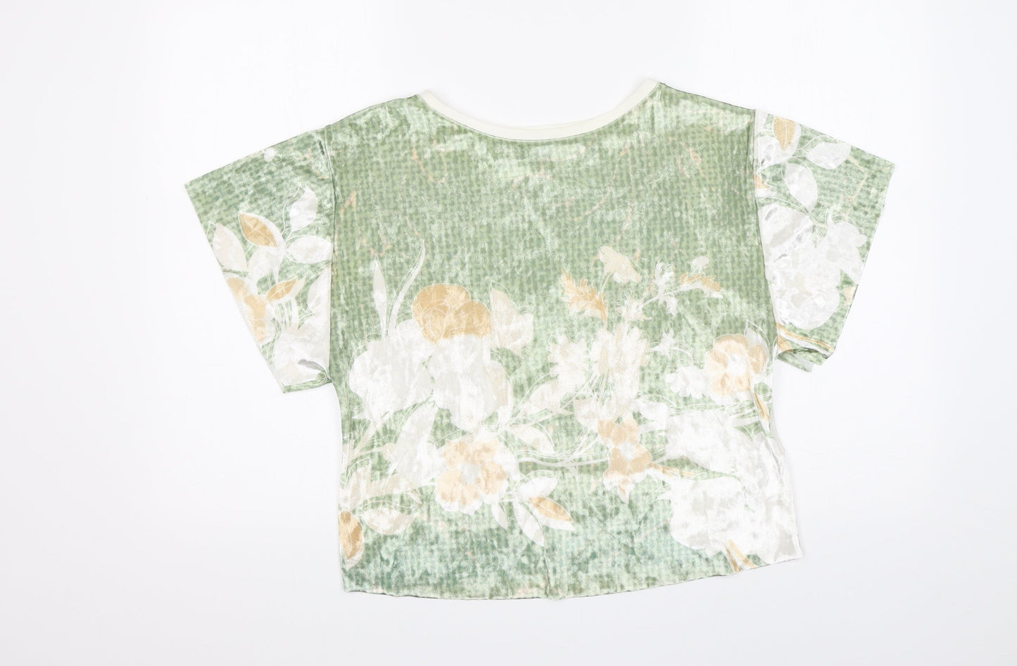 Womens UK Size S Zara Multicoloured Basic T-Shirt