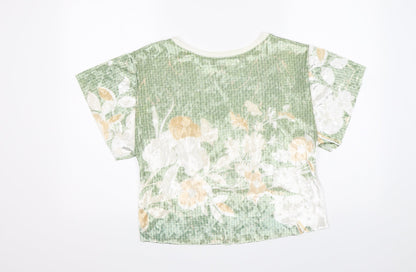 Womens UK Size S Zara Multicoloured Basic T-Shirt