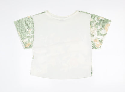 Womens UK Size S Zara Multicoloured Basic T-Shirt