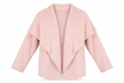 Front view of Avenue women’s pink cardigan jumper, size L