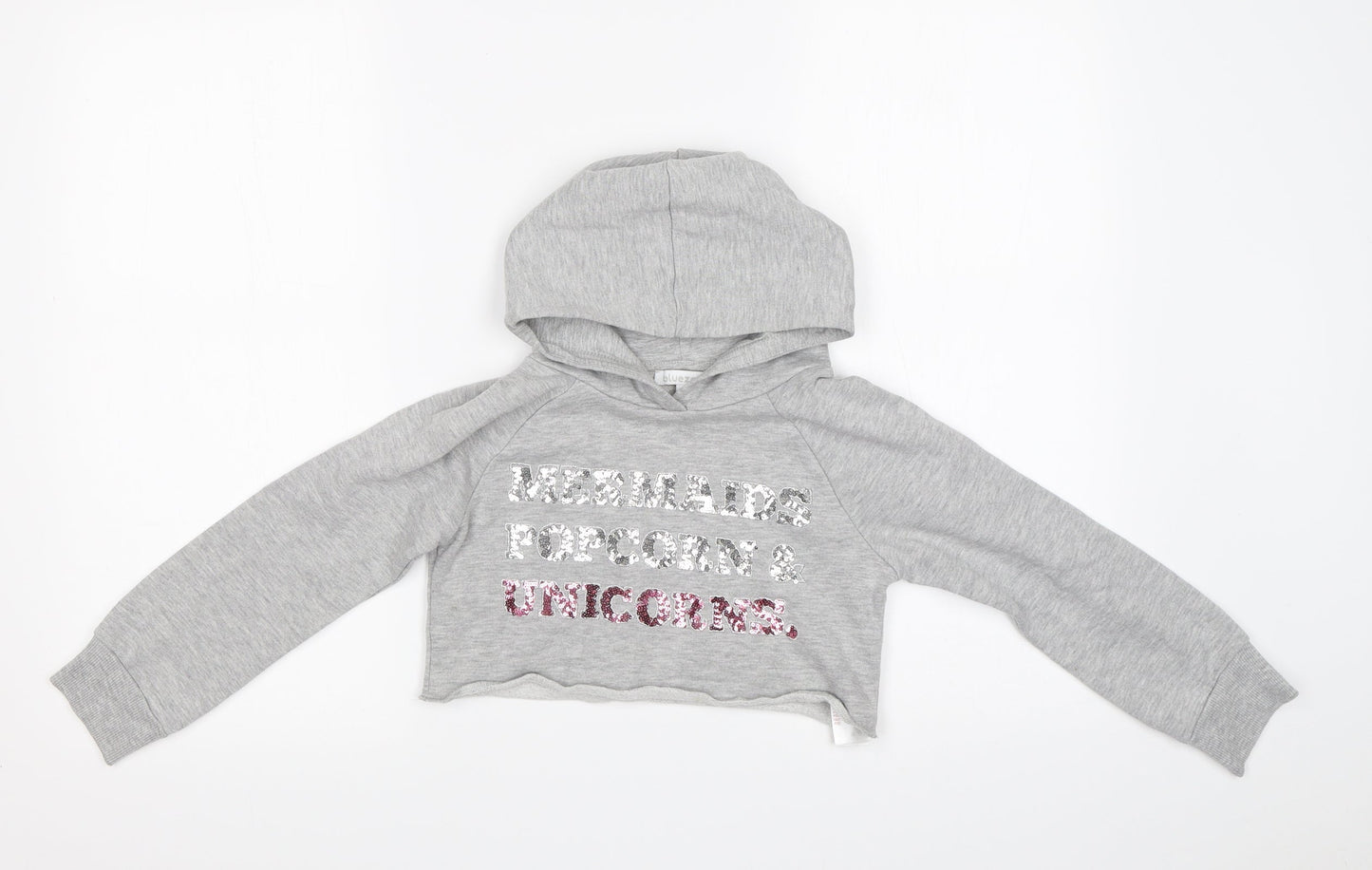 Blue Zoo Girls Grey   Pullover Hoodie Size 7-8 Years