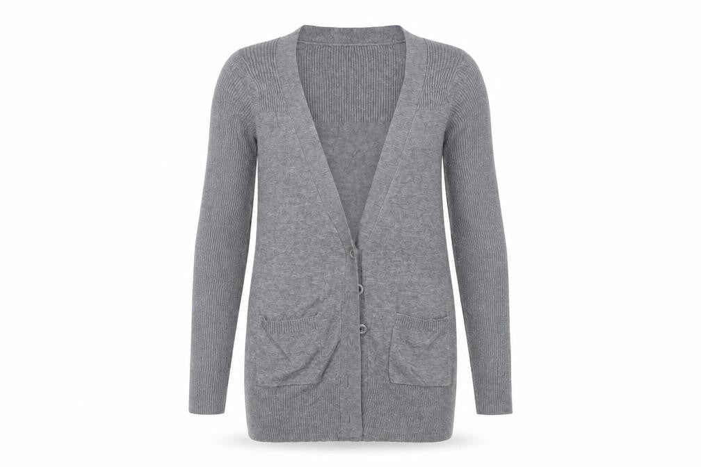 Womens UK Size 8 George Grey Cardigan Jumper