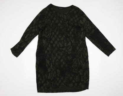 Preworn Womens Green Geometric  Bodycon