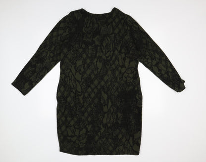 Preworn Womens Green Geometric  Bodycon