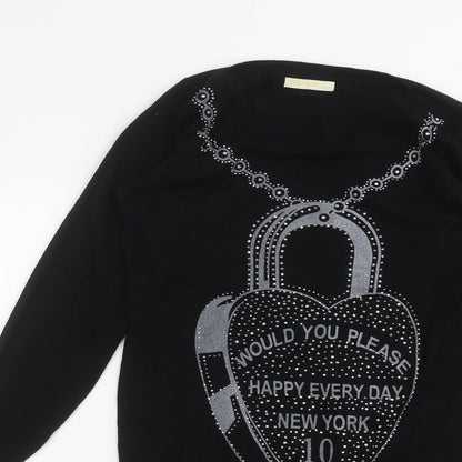 D&X Womens Black   Basic T-Shirt One Size