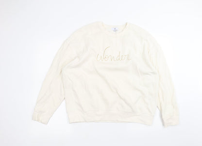 Womens UK Size XL Preworn Beige Pullover Jumper