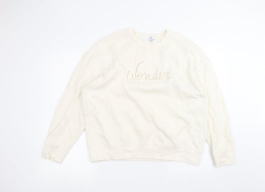 Womens UK Size XL Preworn Beige Pullover Jumper