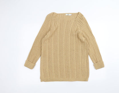 Womens UK Size S TRU Brown Pullover Jumper