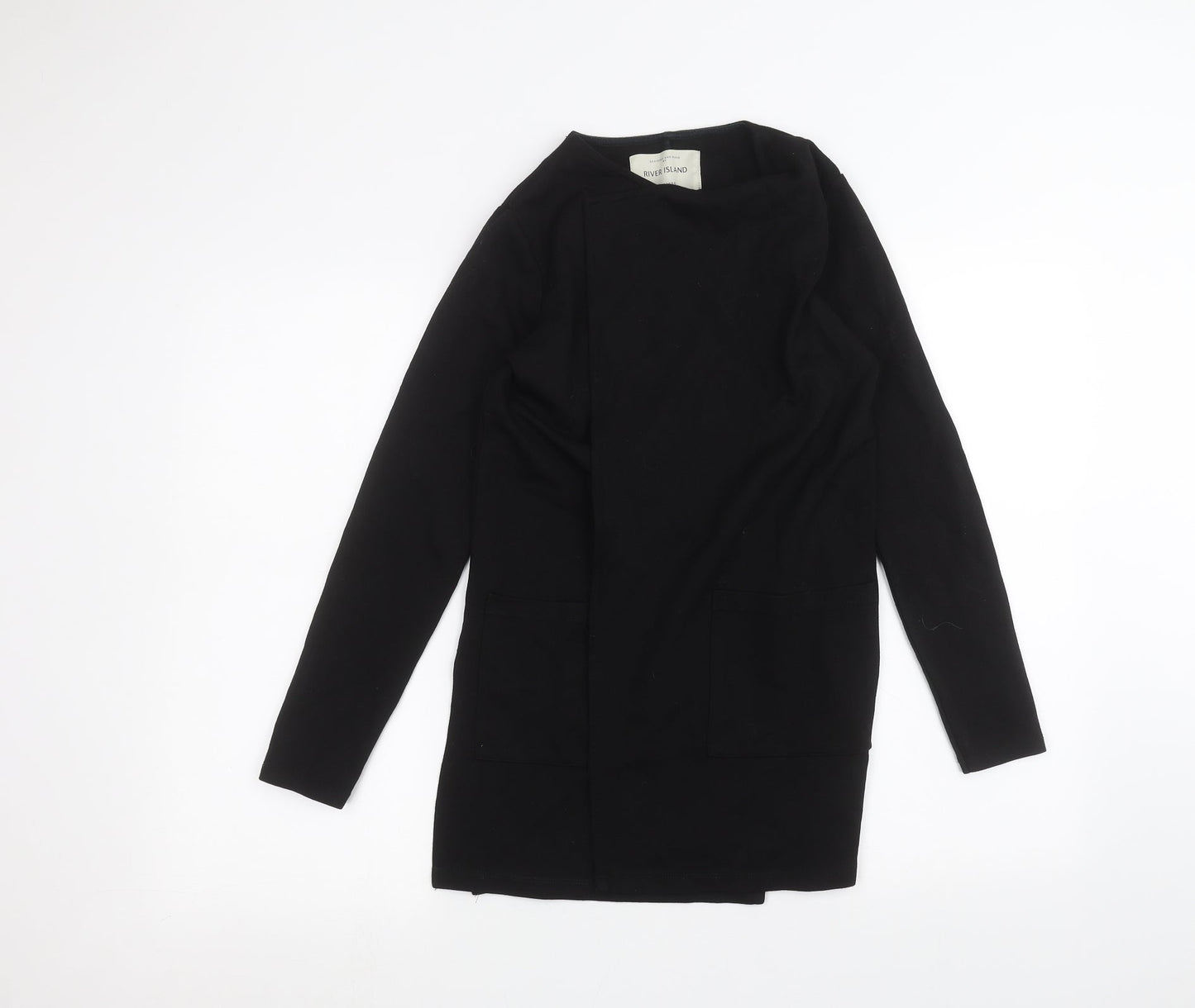 Womens UK Size 6 River Island Black Cardigan Jumper