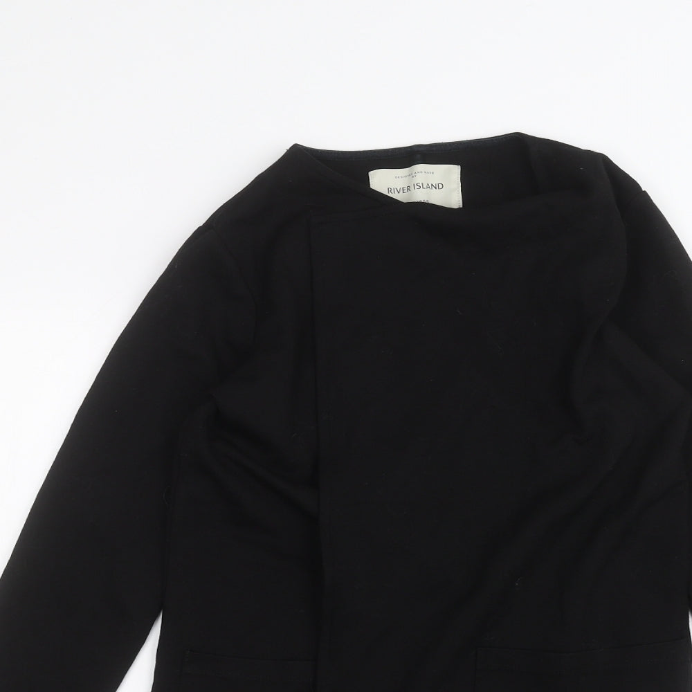 Womens UK Size 6 River Island Black Cardigan Jumper