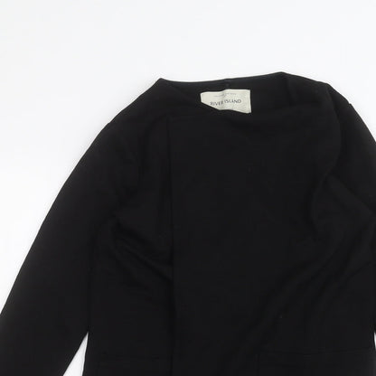 Womens UK Size 6 River Island Black Cardigan Jumper