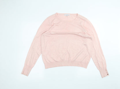 Womens UK Size L Pebble bay Pink Basic T-Shirt