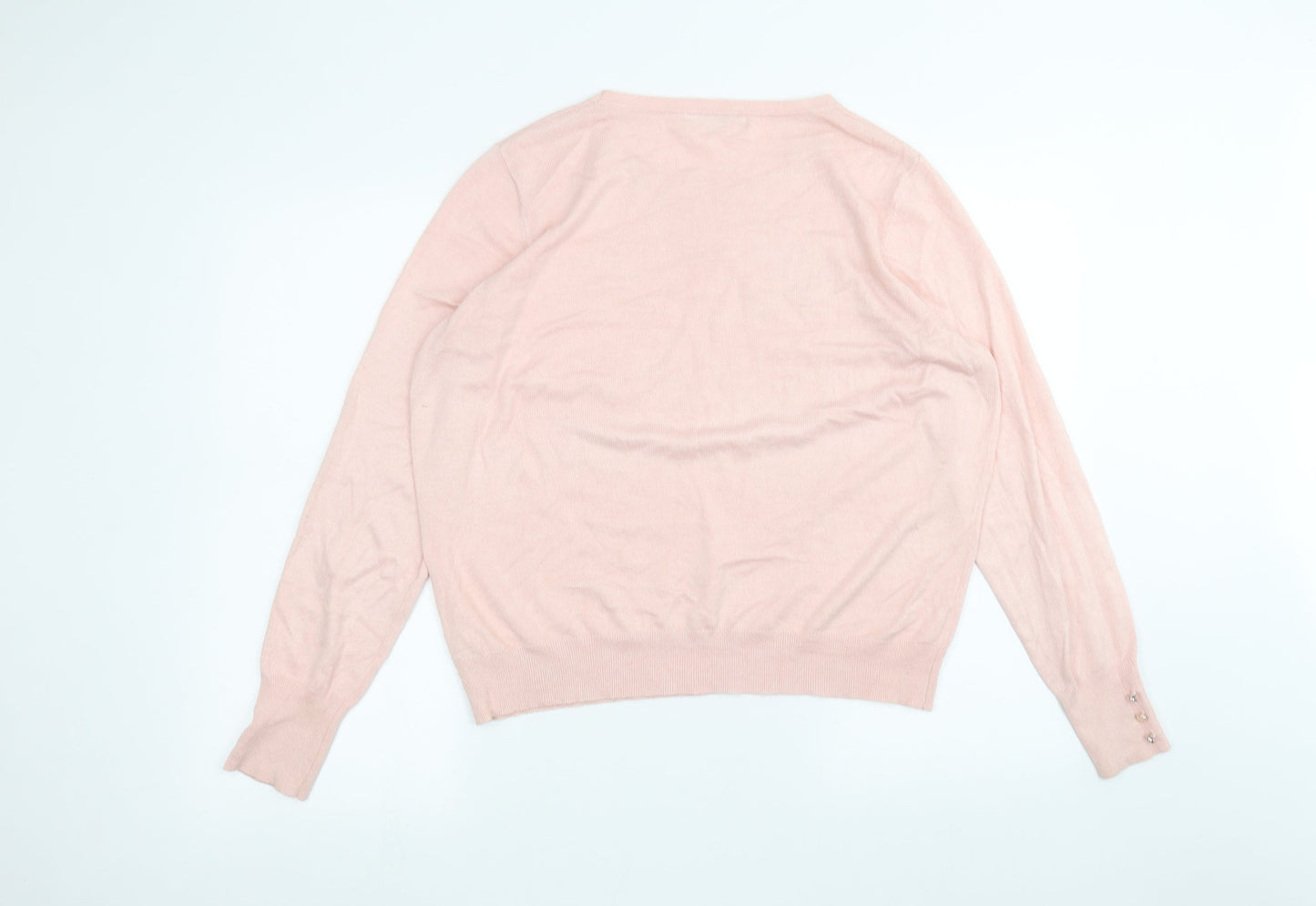 Womens UK Size L Pebble bay Pink Basic T-Shirt