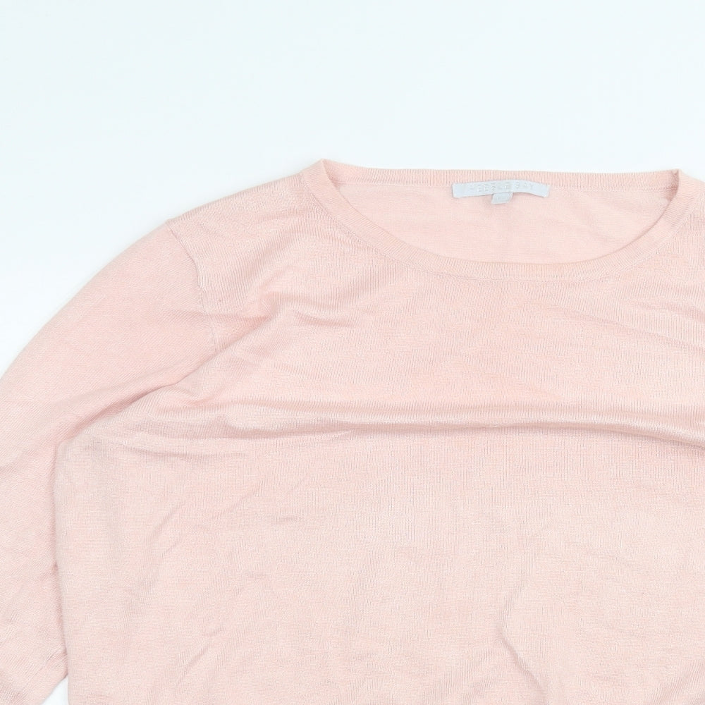 Womens UK Size L Pebble bay Pink Basic T-Shirt