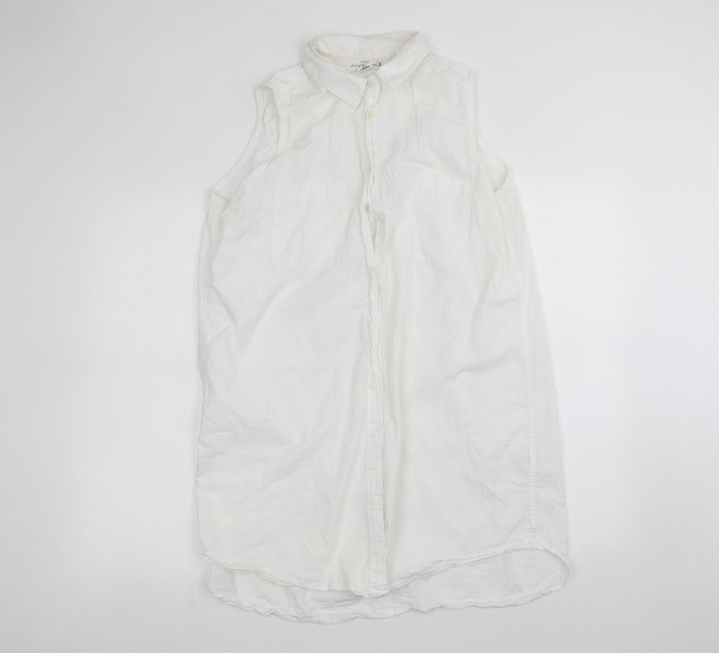 Womens UK Size 18 H&M White Basic Button-Up