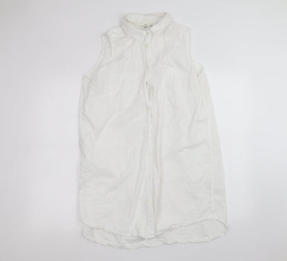 Womens UK Size 18 H&M White Basic Button-Up