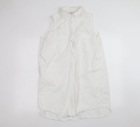 Womens UK Size 18 H&M White Basic Button-Up