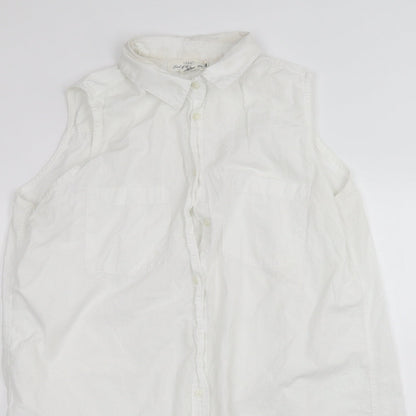 Womens UK Size 18 H&M White Basic Button-Up