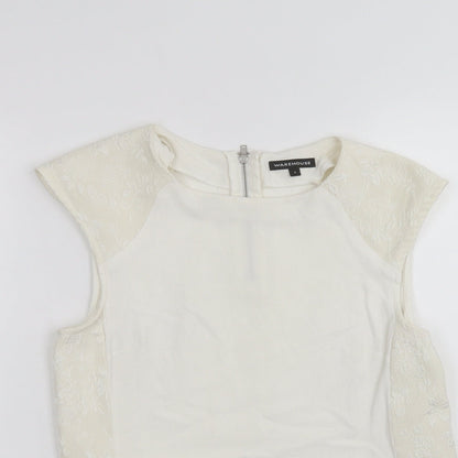 Warehouse Womens White   Basic T-Shirt Size S