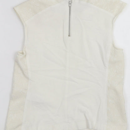 Warehouse Womens White   Basic T-Shirt Size S