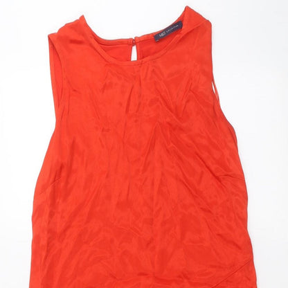 Womens UK Size 10 Marks and Spencer Orange Basic Blouse