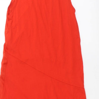 Womens UK Size 10 Marks and Spencer Orange Basic Blouse