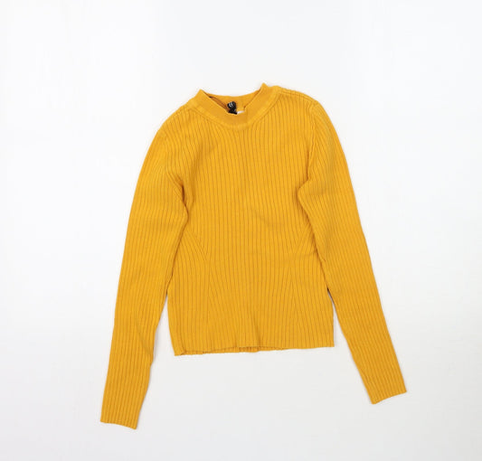 Womens UK Size XS H&M Yellow Pullover Jumper