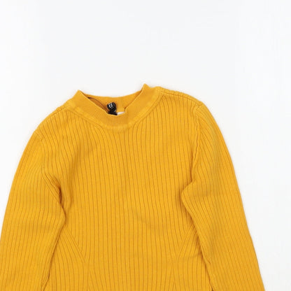 Womens UK Size XS H&M Yellow Pullover Jumper