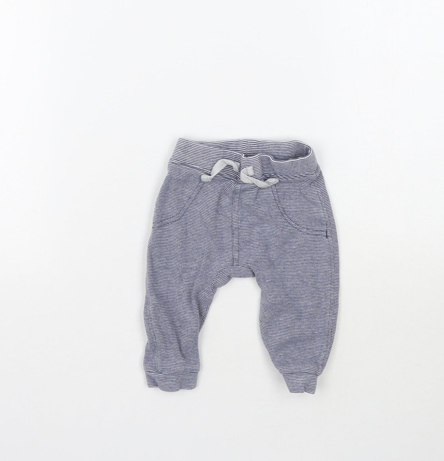 George Baby Blue Striped  Jogger Trousers Size 3-6 Months