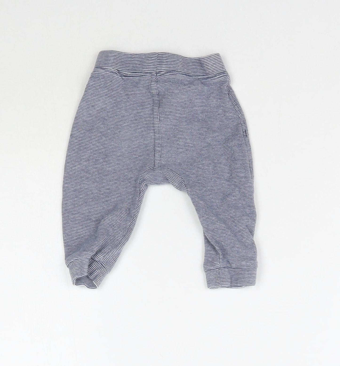 George Baby Blue Striped  Jogger Trousers Size 3-6 Months