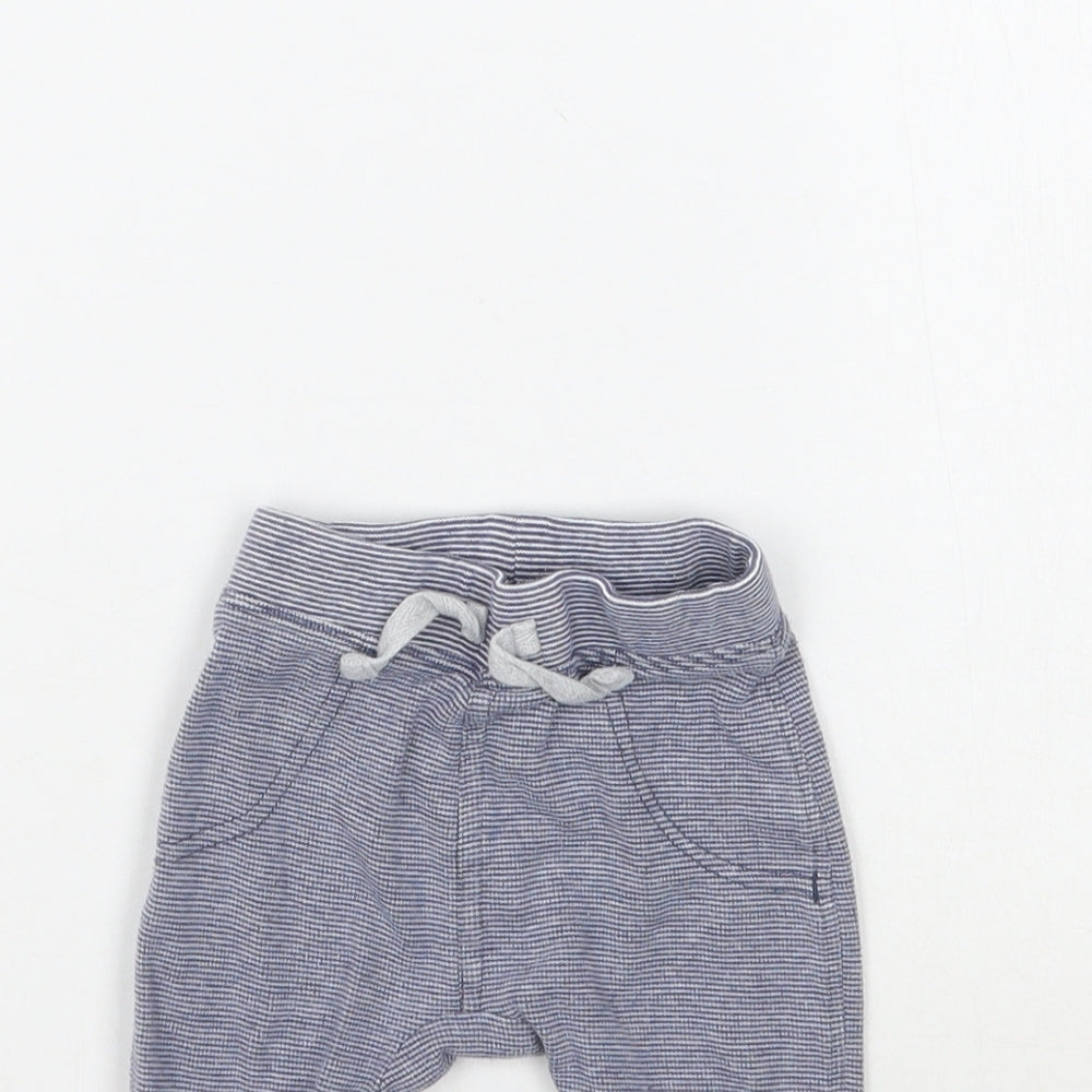 George Baby Blue Striped  Jogger Trousers Size 3-6 Months