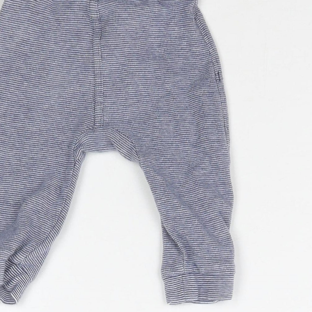 George Baby Blue Striped  Jogger Trousers Size 3-6 Months