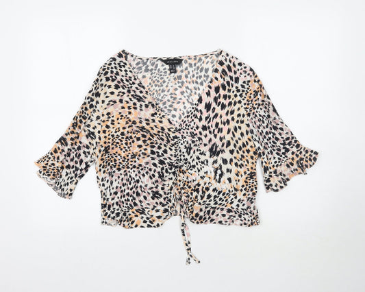 Womens UK Size 12 New Look Multicoloured Basic Blouse