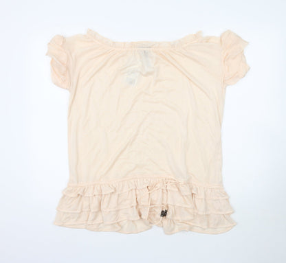 Womens UK Size L MNG Pink Basic Blouse