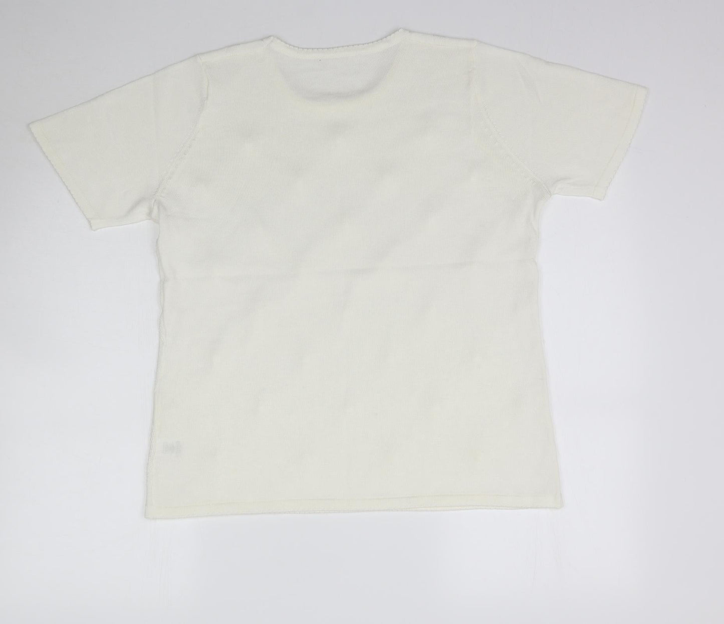 Womens UK Size M Preworn Ivory Basic Blouse