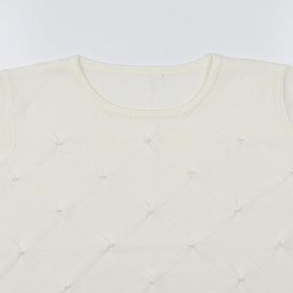 Womens UK Size M Preworn Ivory Basic Blouse