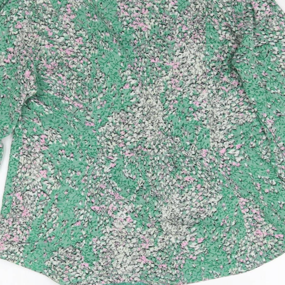 Marks and Spencer Womens Gold Floral  Basic Blouse Size 10