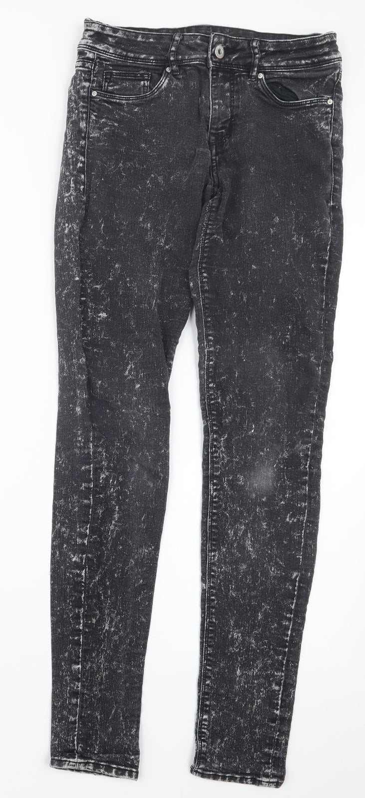Divided by H&M Womens Black  Denim Straight Jeans Size 8 L30 in