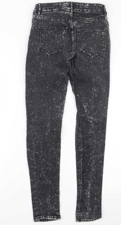 Divided by H&M Womens Black  Denim Straight Jeans Size 8 L30 in
